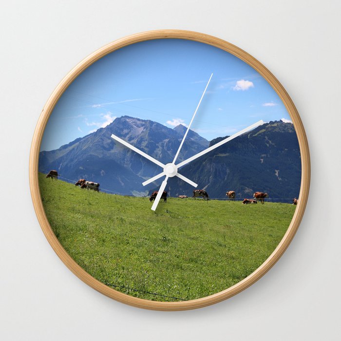 The Austrian Alps Wall Clock