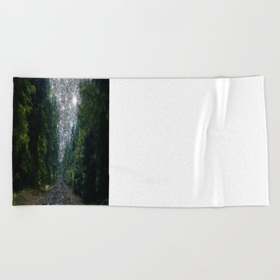Train Tracks Dream Beach Towel