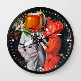 Hot Couple Wall Clock | Collage, Popart, Paper, Vintage, Pop Surrealism, Pop Art, Digital 