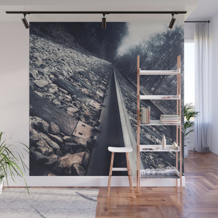 Train Tracks in the Forest Wall Mural
