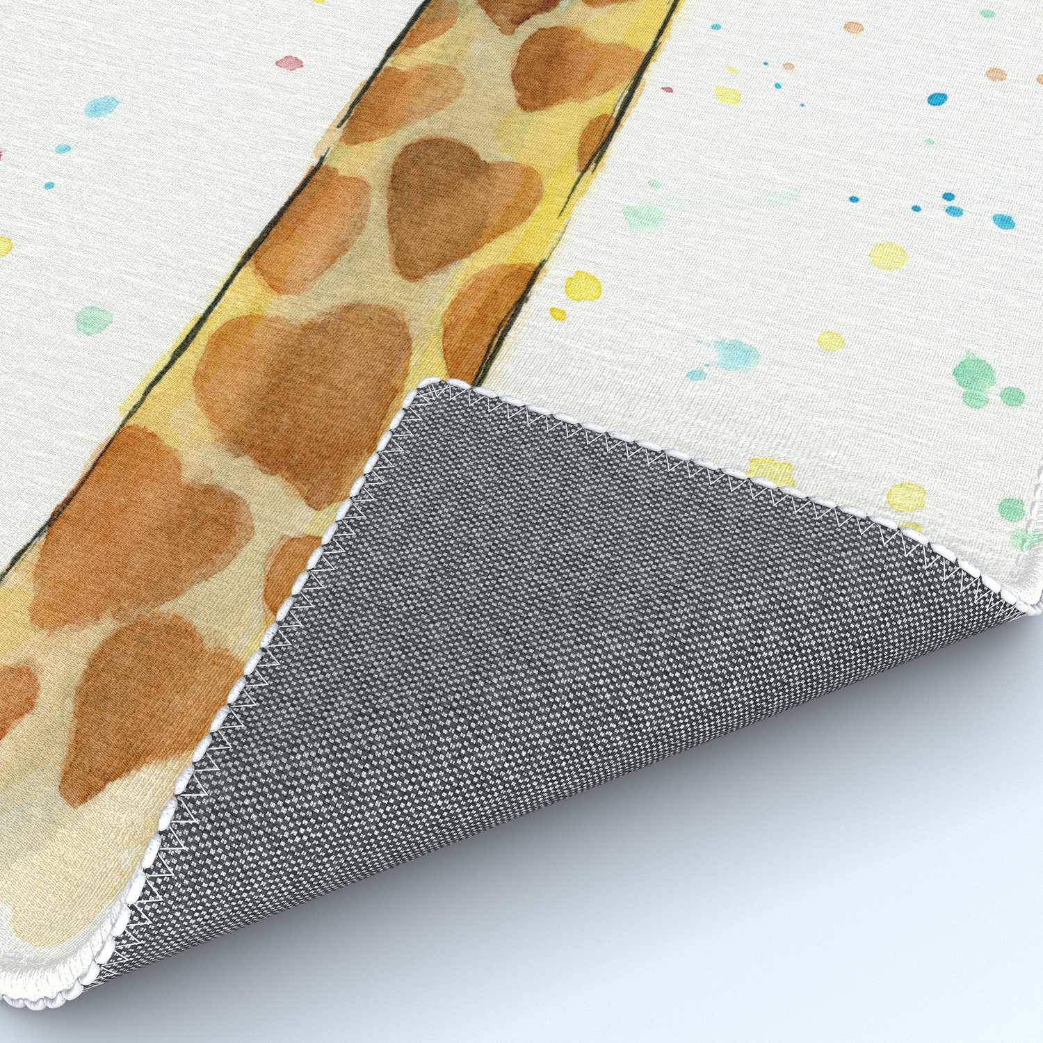Baby Giraffe Nursery Print Watercolor Animal Portrait Hearts Rug By Nursery Art Prints Society6