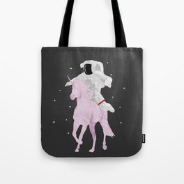 Astronaut Riding a Unicorn - Simplistic Art Tote Bag