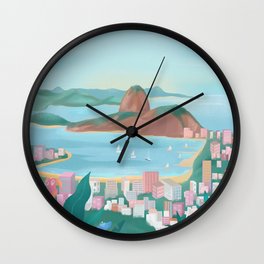 Rio De Janeiro city, Brazil Wall Clock