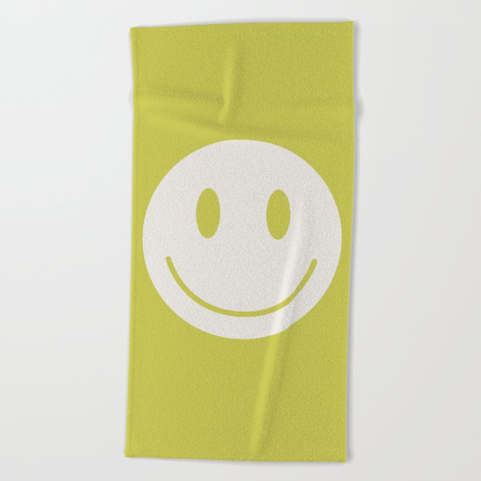 Happy Thoughts Lime Beach Towel