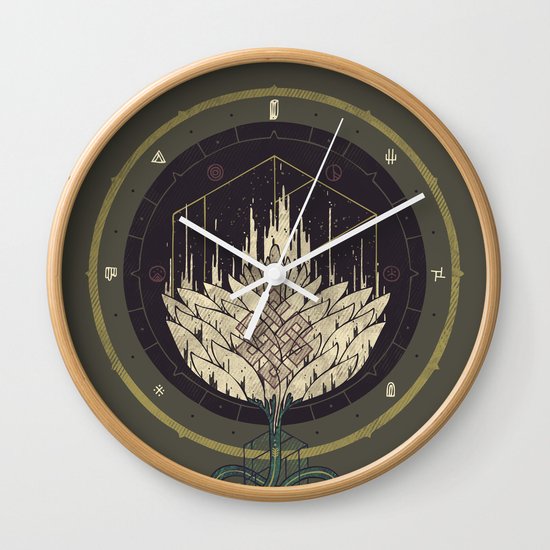 Fading Dahlia Wall Clock