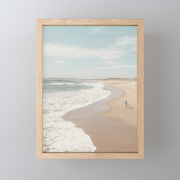 California Beach Framed Mini Art Print