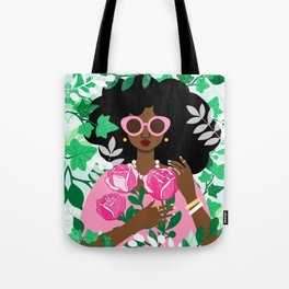 Roses and Ivy Tote Bag