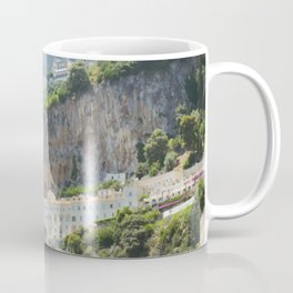 Positano | Old street lamp and buildings on the cliffs | Amalfi Coast, Italy Mug