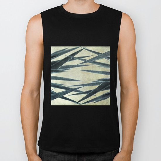 Yucca Leaves Abstract Biker Tank