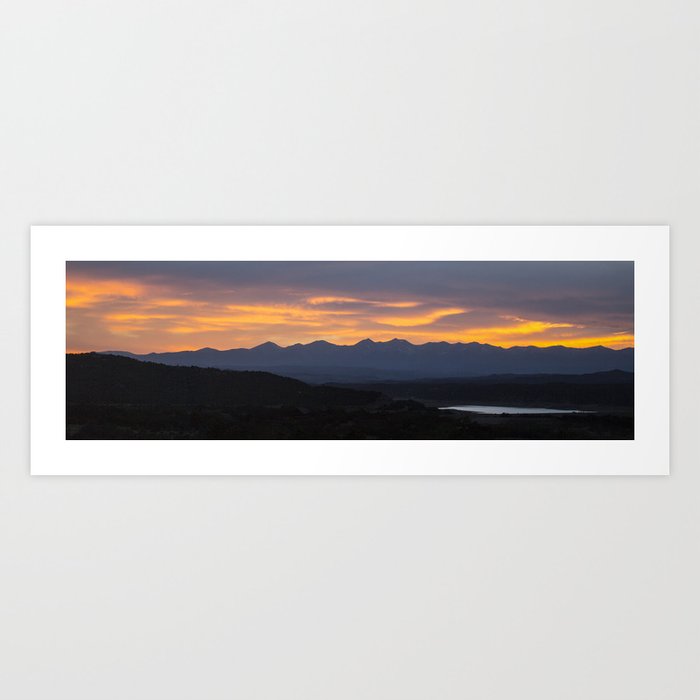 Colorado Vista Sunset Panorama Art Print