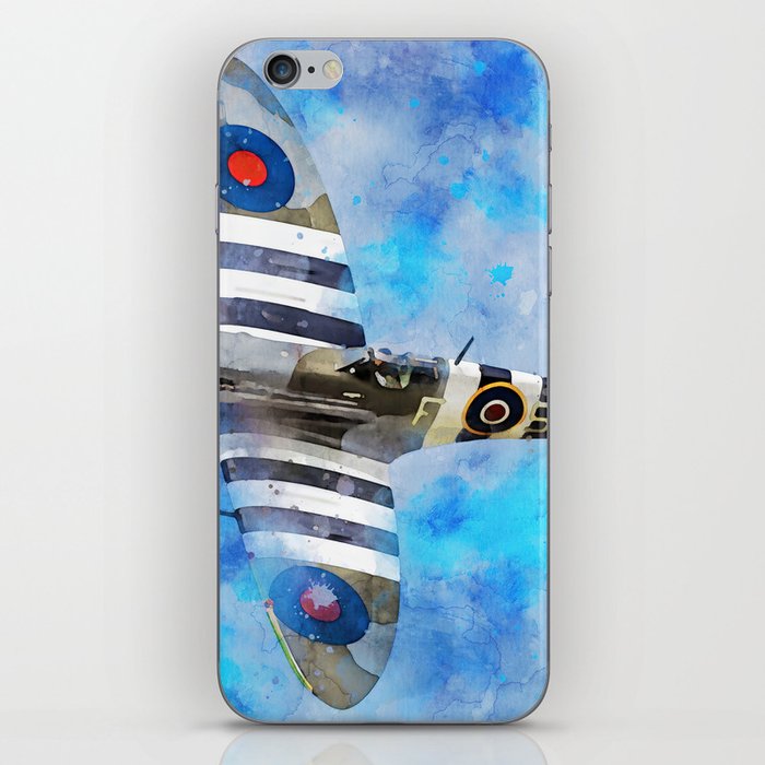 Supermarine Spitfire in flight iPhone Skin