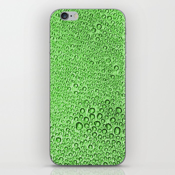 Water Condensation 05 Green iPhone Skin
