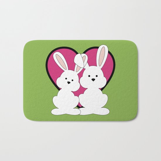 BE MY VALENTINE (love heart) Bath Mat