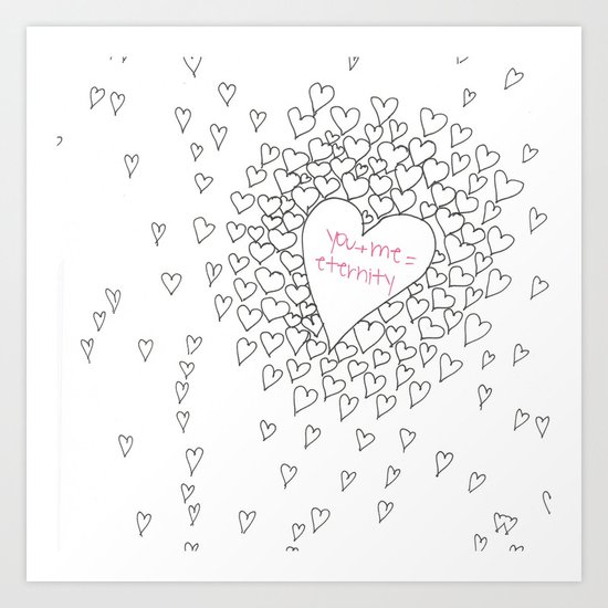 Hearts Art Print