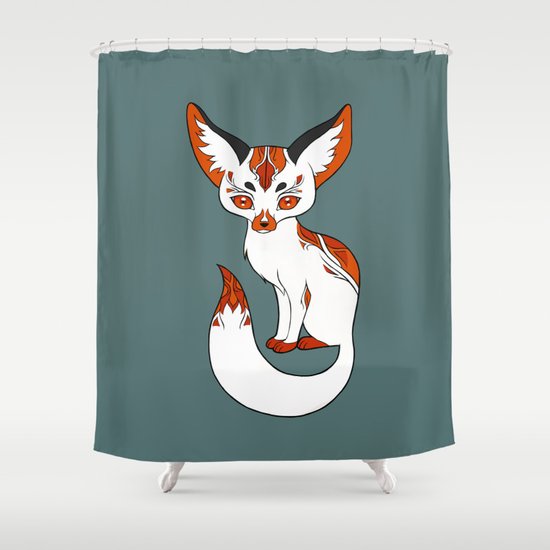 Mysterious Fox Shower Curtain