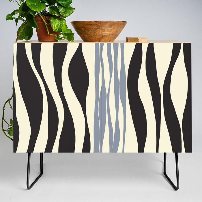 Ebb and Flow - Black, Gray and Cream Credenza