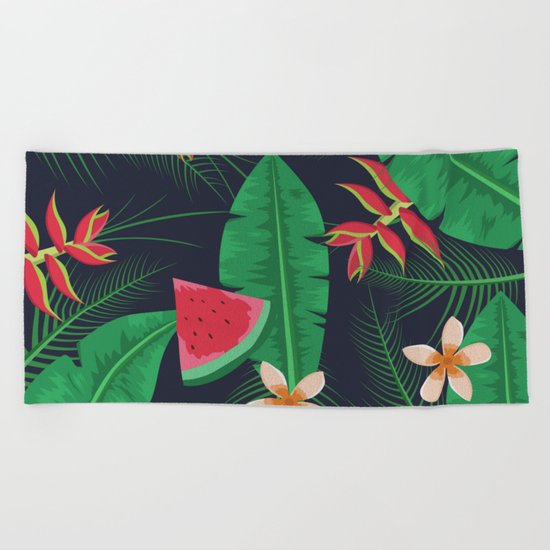 Tropical Watermelon Beach Towel
