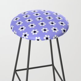 Daisies All Over - periwinkle Bar Stool