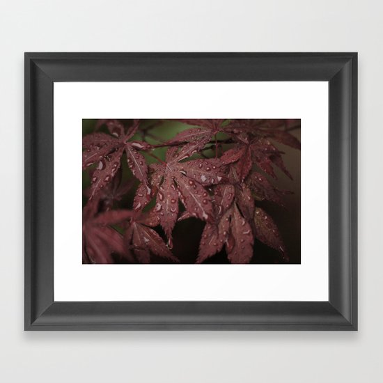 Red Leaves Framed Art Print