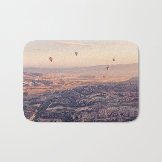 Sunrise Hot Air Balloon Flight Bath Mat