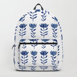 Indian Floral Motif - Indigo Backpack