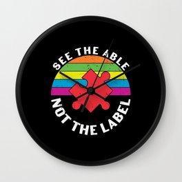 See the Able Not The Label Autism Wall Clock