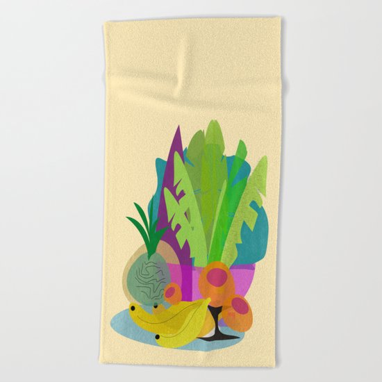 Tropical Breakfast Beach Towel