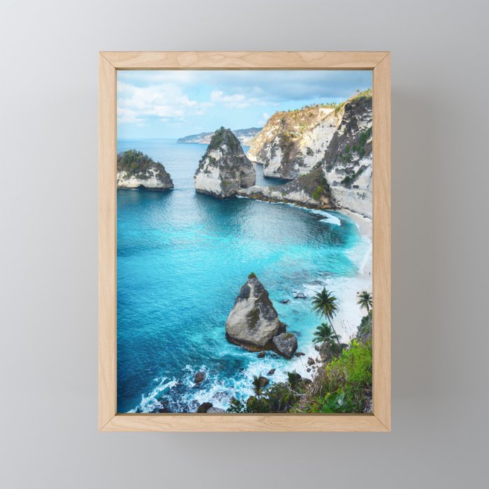 Diamond Beach, Nusa Penida Framed Mini Art Print