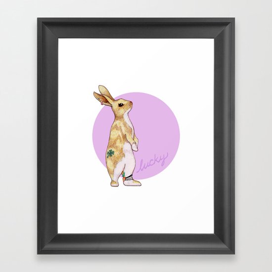 Lucky Bunny Framed Art Print