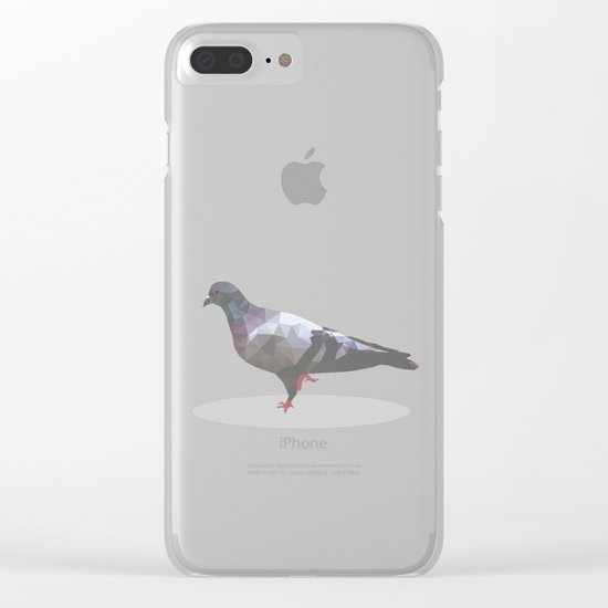 pigeon polygon style Clear iPhone Case