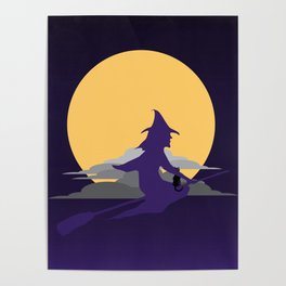 Witch & Moon Poster