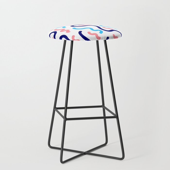 5 Abstract Shapes Squiggly Organic 220520 Bar Stool