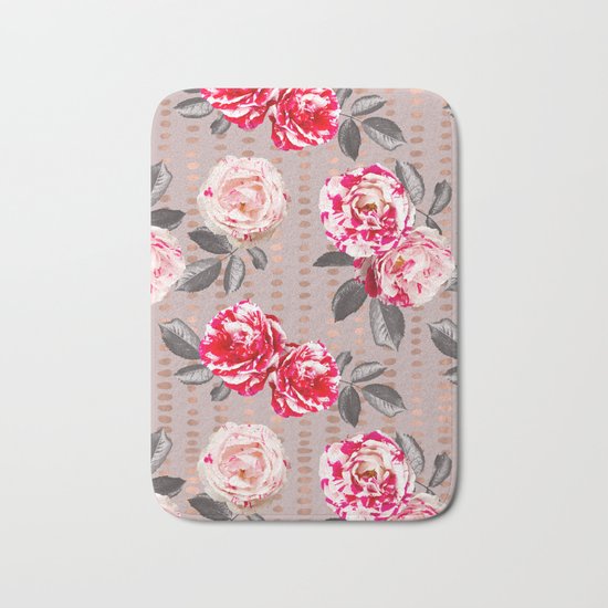 Rose Garden Polka Dots Bath Mat