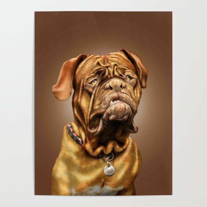 French Mastiff Dog Portrait Poster by Random Galaxy Society6