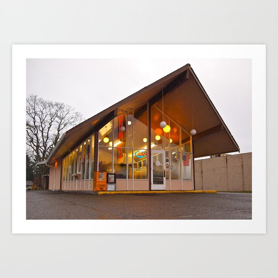 Neighborhood donut shop Art Print