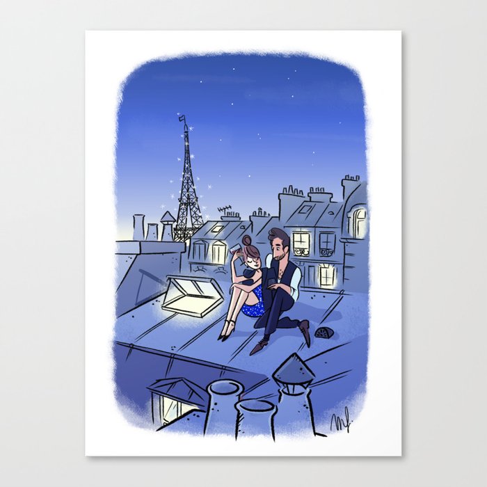 Midnight in Paris Canvas Print
