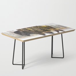 American Buffalo Bison with Forest Coffee Table