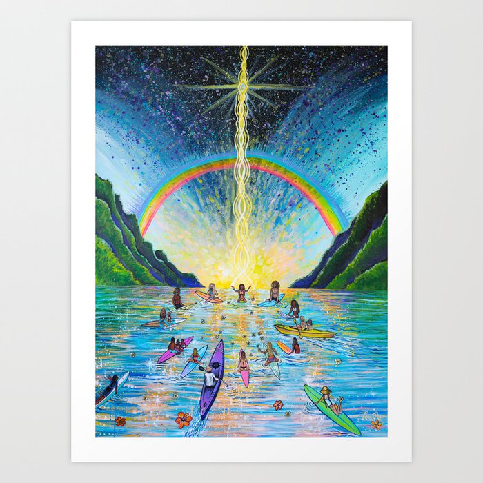 The Paddle Out Art Print
