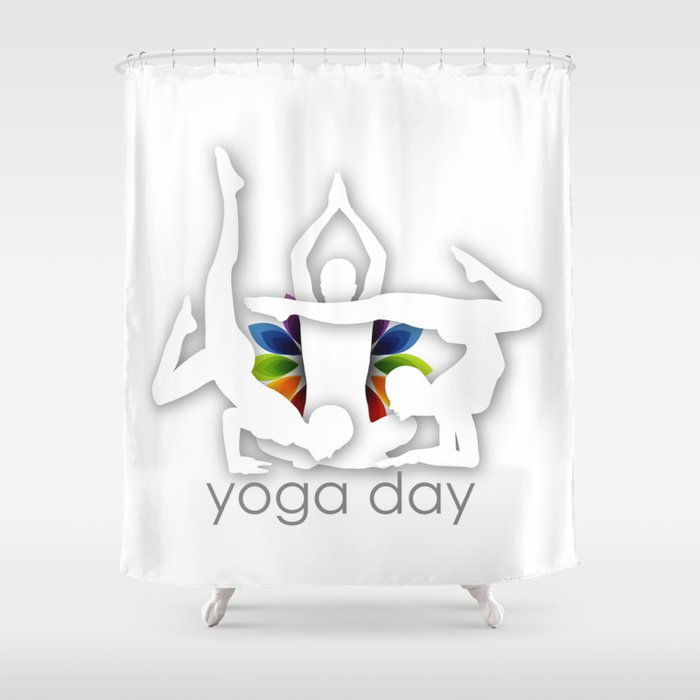 Yoga meditation Chakra or aura colors ayurvedic spiritual wellness Shower Curtain