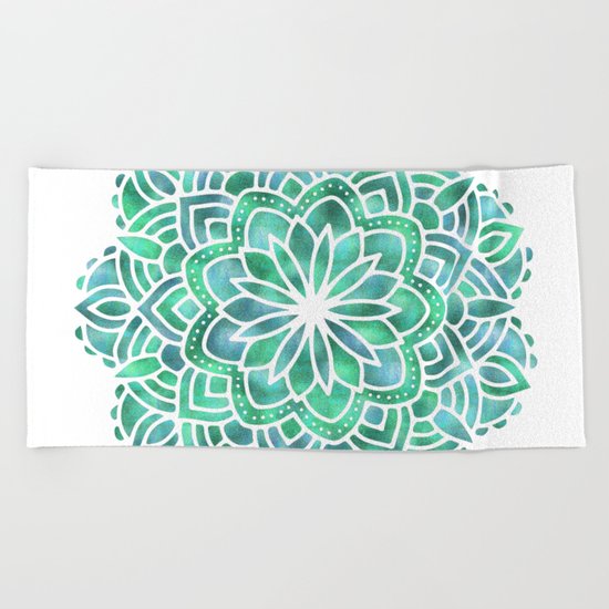 Mandala Southwest Succulent Beach Towel
