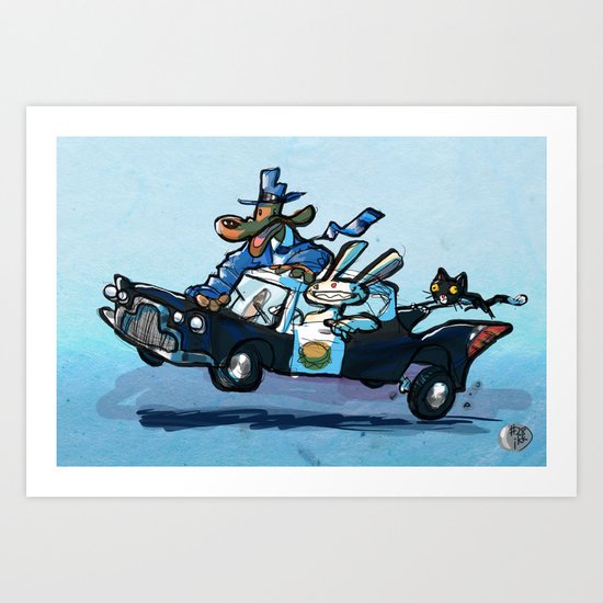 Use Verb on Noun #28: Sam & Max Hit The Road Art Print