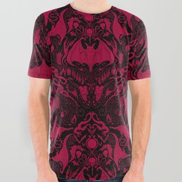 Bats and Beasts - Blood Red All Over Graphic Tee