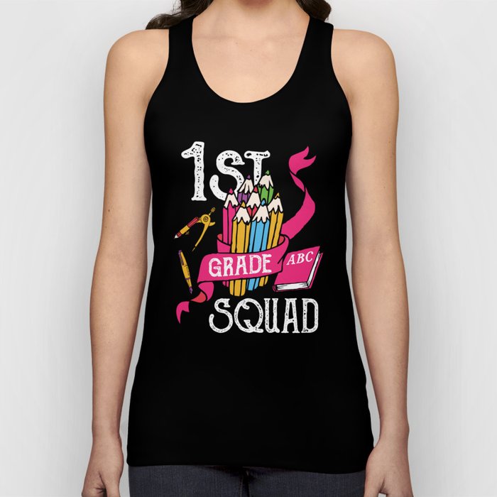 1st Grade Squad Student Back To School Tank Top