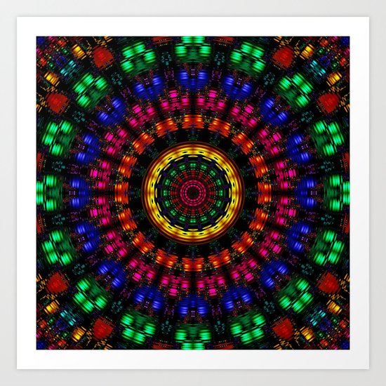 Rippling Colors Art Print
