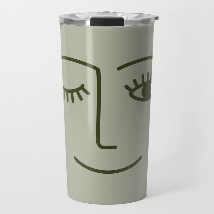 Wink (Green) Travel Mug