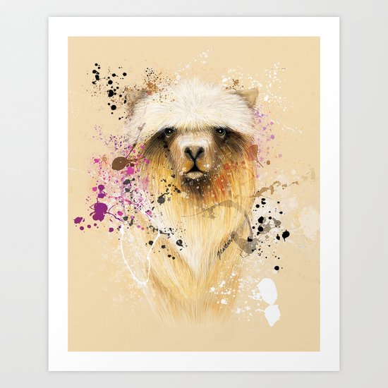 Lhama me? DOS Art Print