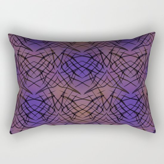 Abstract purple black pattern . Rectangular Pillow