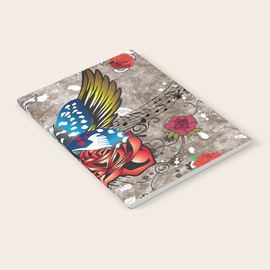 Butterfly with Roses Notebook