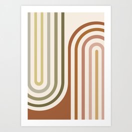 Bold Curvature Stripes I Art Print