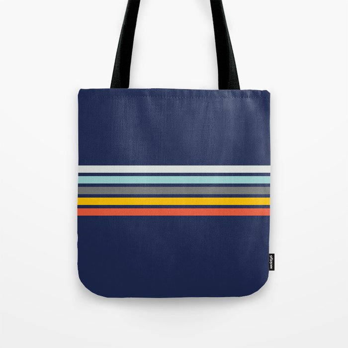 Abstract Minimal Retro Stripes 70s Style - Takakage Tote Bag